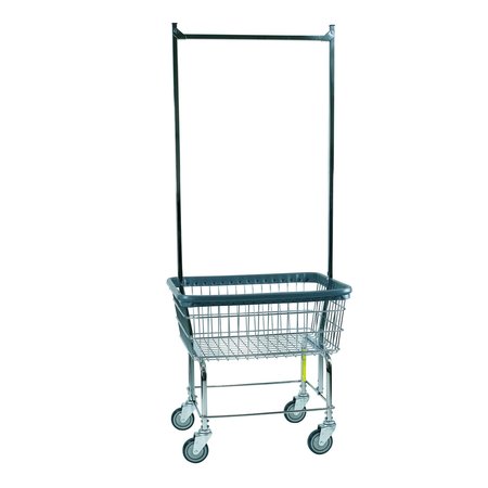 R&B Wire Products Steel Rolling Wire Laundry Cart, 2 Bushel 96CBC58C